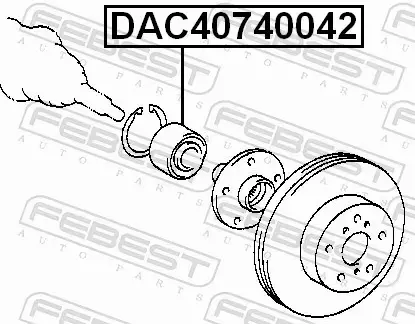 FEBEST ŁOŻYSKO KOŁA DAC40740042 