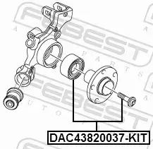 FEBEST ŁOŻYSKO KOŁA DAC43820037-KIT 