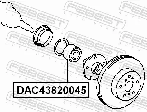 FEBEST ŁOŻYSKO KOŁA DAC43820045 