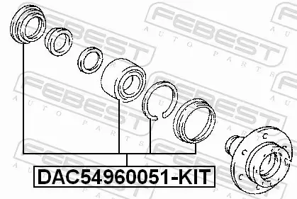 FEBEST ŁOŻYSKO KOŁA DAC54960051-KIT 