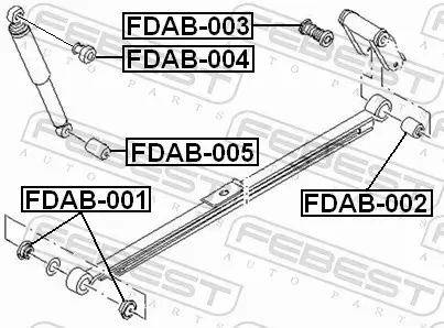 FEBEST TULEJA RESORA FDAB-002 