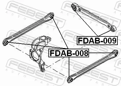 FEBEST TULEJA ZAWIESZENIA FDAB-008 