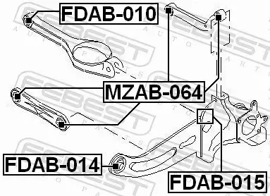 FEBEST TULEJA ZAWIESZENIA FDAB-010 