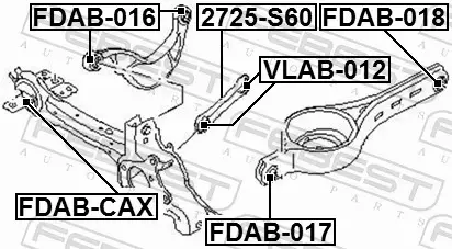 FEBEST TULEJA ZAWIESZENIA FDAB-016 