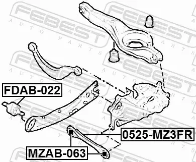 FEBEST TULEJA WAHACZA FDAB-022 