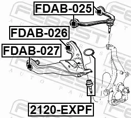 FEBEST TULEJA ZAWIESZENIA FDAB-026 