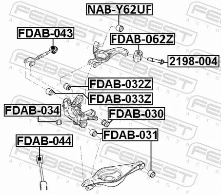 FEBEST TULEJA ZAWIESZENIA FDAB-032Z 