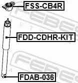 FEBEST TULEJA ZAWIESZENIA FDAB-036 