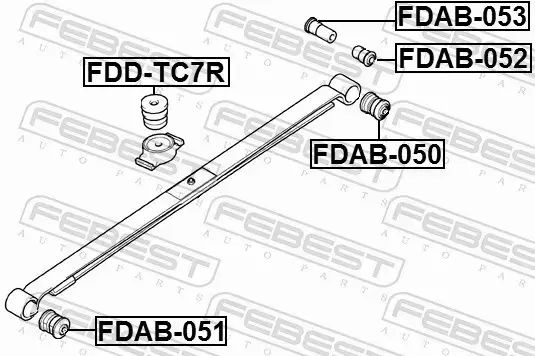 FEBEST TULEJA WAHACZA FDAB-050 