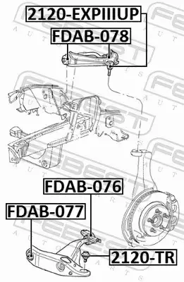 FEBEST TULEJA ZAWIESZENIA FDAB-078 