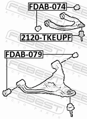 FEBEST TULEJA ZAWIESZENIA FDAB-079 