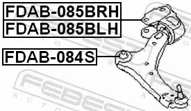 FEBEST TULEJA ZAWIESZENIA FDAB-084S 