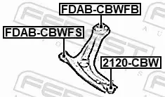 FEBEST TULEJA WAHACZA FDAB-CBWFB 