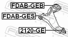 FEBEST TULEJA WAHACZA FDAB-GES 