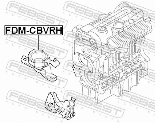 FEBEST PODUSZKA SILNIKA FDM-CBVRH 