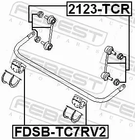 FEBEST TULEJA STABILIZATORA FDSB-TC7RV2 