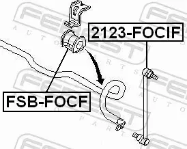 FEBEST TULEJA STABILIZATORA FSB-FOCF 