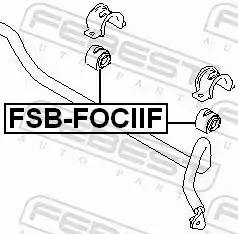 FEBEST TULEJA STABILIZATORA FSB-FOCIIF 