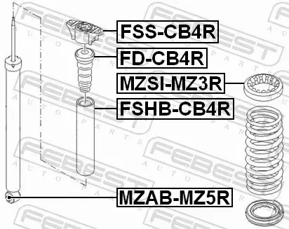 FEBEST PODUSZKA AMORTYZATORA FSS-CB4R 