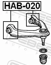 FEBEST TULEJA WAHACZA HAB-020 