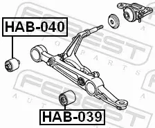 FEBEST TULEJA WAHACZA HAB-039 