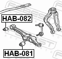 FEBEST TULEJA WAHACZA HAB-081 