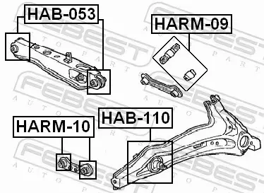 FEBEST TULEJA WAHACZA HAB-110 