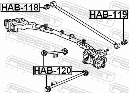 FEBEST TULEJA WAHACZA HAB-118 