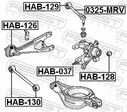 FEBEST TULEJA ZAWIESZENIA HAB-130 