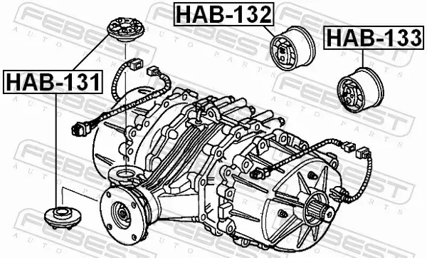 FEBEST TULEJA ZAWIESZENIA HAB-131 