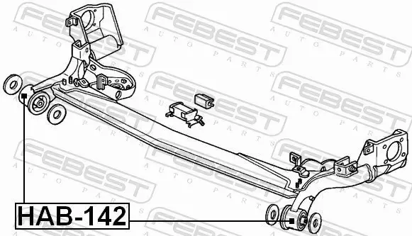 FEBEST TULEJA WAHACZA HAB-142 