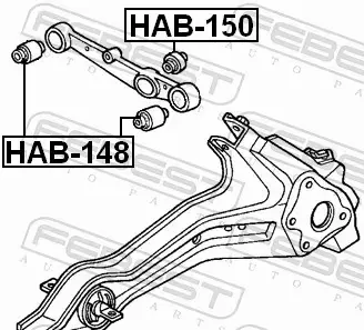 FEBEST TULEJA WAHACZA HAB-148 