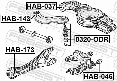 FEBEST TULEJA WAHACZA HAB-173 