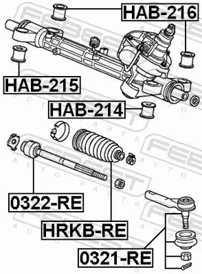 FEBEST TULEJA ZAWIESZENIA HAB-214 