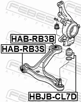 FEBEST TULEJA ZAWIESZENIA HAB-RB3B 