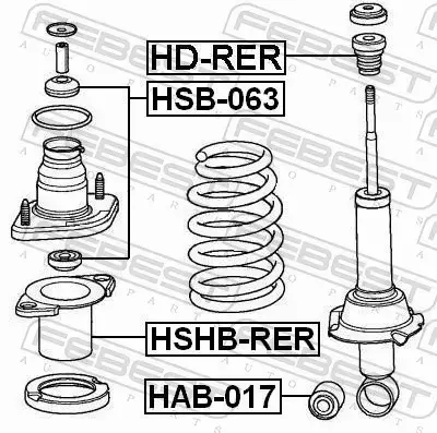 FEBEST ODBÓJ AMORTYZATORA HD-RER 
