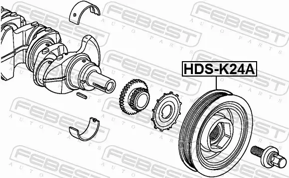 FEBEST KOŁO PASOWE WAŁU HDS-K24A 