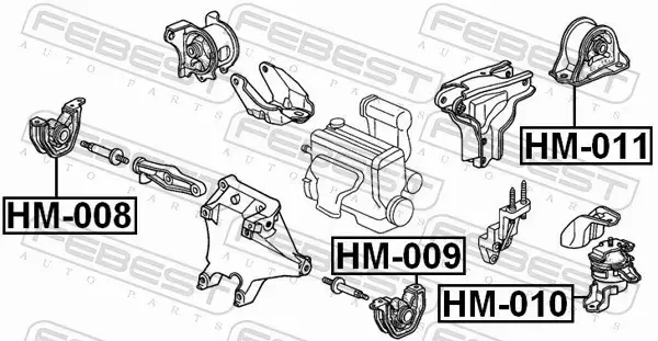 FEBEST PODUSZKA SILNIKA HM-009 