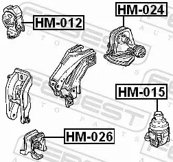 FEBEST PODUSZKA SILNIKA HM-026 