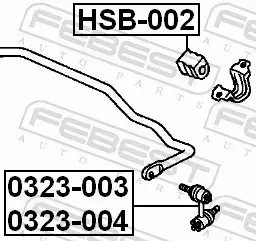 FEBEST TULEJA STABILIZATORA HSB-002 