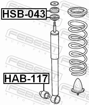 FEBEST PODUSZKA AMORTYZATORA HSB-043 