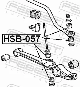 FEBEST TULEJA STABILIZATORA HSB-057 