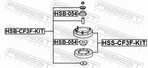 FEBEST PODUSZKA AMORTYZATORA HSB-CF3F-KIT 