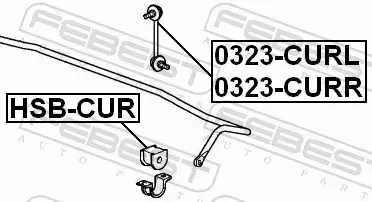 FEBEST TULEJA STABILIZATORA HSB-CUR 