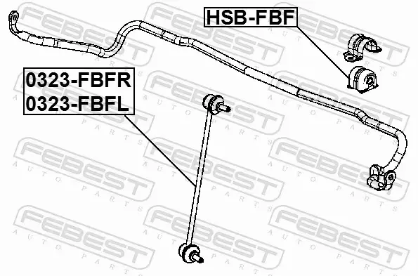 FEBEST TULEJA STABILIZATORA HSB-FBF 