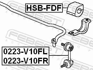 FEBEST TULEJA STABILIZATORA HSB-FDF 