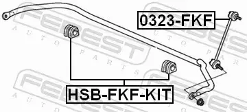 FEBEST TULEJA STABILIZATORA HSB-FKF-KIT 