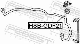 FEBEST TULEJA STABILIZATORA HSB-GDF21 