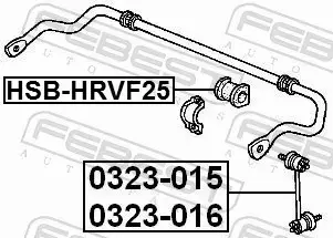 FEBEST TULEJA STABILIZATORA HSB-HRVF25 