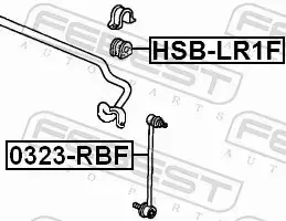 FEBEST TULEJA STABILIZATORA HSB-LR1F 